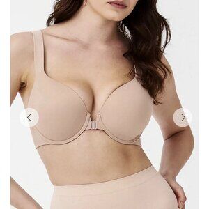SPANX Bra-Llelujah Minimizer Bra Front Closure Underwire Contour Nude 36 DD